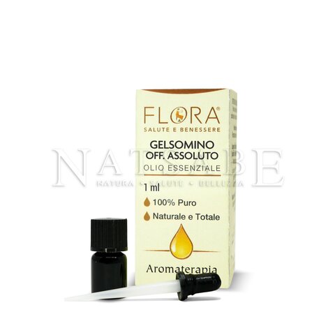 Flora - Olio essenziale di gelsomino officinale - 1ml | Oli essenziali puri |  Erboristeria Natsabe: vendita online | erbe officinali, tisane, integratori
