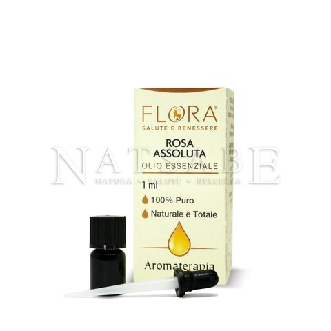 Flora - Olio essenziale di rosa assoluta - 1ml | Oli essenziali puri |  Erboristeria Natsabe: vendita online | erbe officinali, tisane, integratori