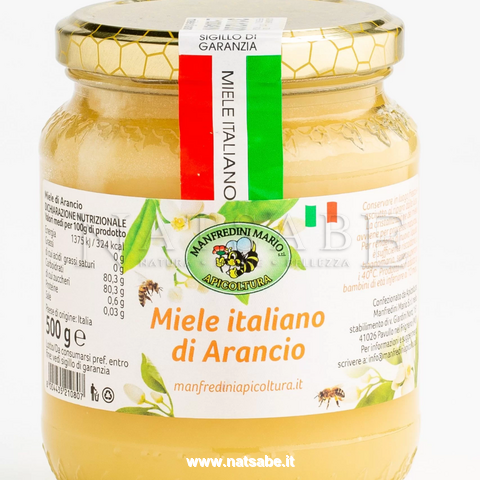 Apicoltura Manfredini Mario - Orange Honey - 500 g | Honey | Erboristeria Natsabe: online selling