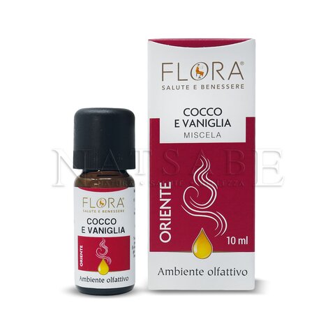 Flora - Essential oil mixture - Coconut and Vanille - 10 ml | Mixtures of pure essential oils | Erboristeria Natsabe: online selling