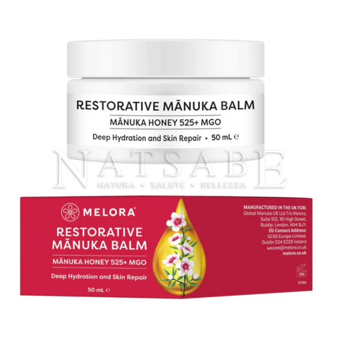 Melora - New Zealand Manula ltd - Miele di Manuka - Balsamo riparatore - 50 ml | Pomate specifiche |  Erboristeria Natsabe: vendita online | erbe officinali, tisane, integratori