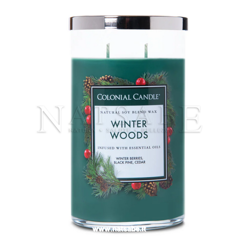 Colonial Candle - Candela Profumata - Winter Woods - 538g | Candele profumate maxi |  Erboristeria Natsabe: vendita online | erbe officinali, tisane, integratori