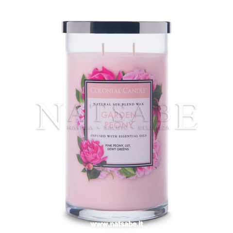 Colonial Candle - Candela Profumata - Garden Peony - 538g | Candele profumate maxi |  Erboristeria Natsabe: vendita online | erbe officinali, tisane, integratori