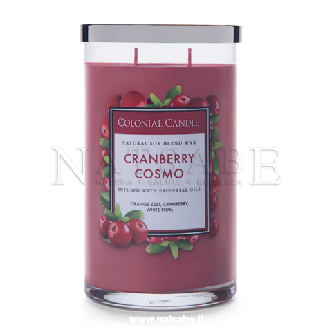Colonial Candle - Candela Profumata - Cranberry Cosmo - 538g | Candele profumate maxi |  Erboristeria Natsabe: vendita online | erbe officinali, tisane, integratori