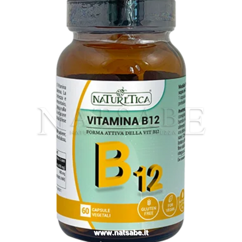 Naturetica - Vitamina B12 forma attiva - 60 capsule vegetali da 498 mg | Vitamine e Sali minerali |  Erboristeria Natsabe: vendita online | erbe officinali, tisane, integratori