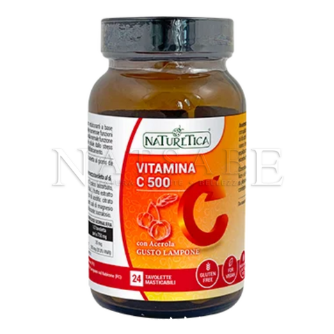 Naturetica - Vitamin C 500 - 24 chewable tablets | Vitamins and Minerals | Erboristeria Natsabe: online selling
