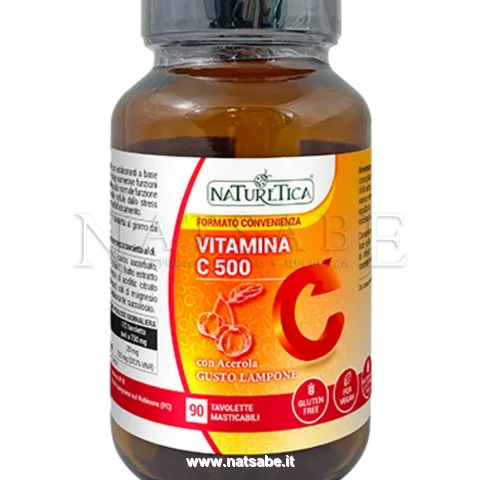 Naturetica - Vitamin C 500 - 90 chewable tablets | Vitamins and Minerals | Erboristeria Natsabe: online selling