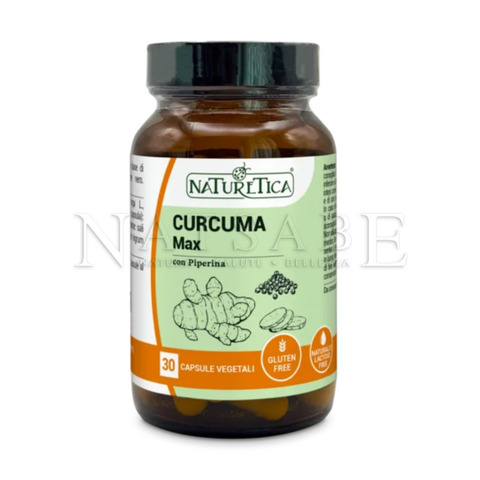 Naturetica - Curcuma Max - 30 vegetal capsules 653 mg each | Immunitary Defense | Erboristeria Natsabe: online selling